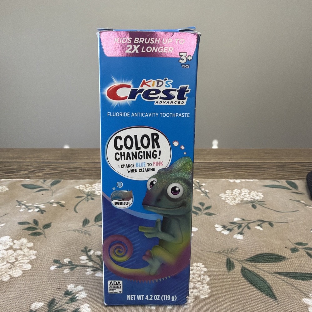 Crest Advanced Kid Fluoride Toothpaste Bubblegum Flavor 4.2oz EXP8/27